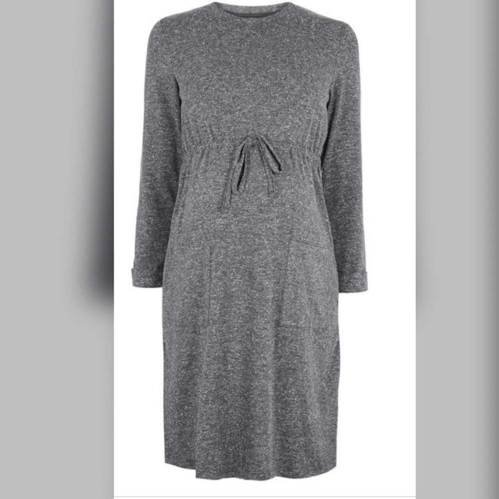 TOPSHOP Maternity Drawstring Waist LS Dress